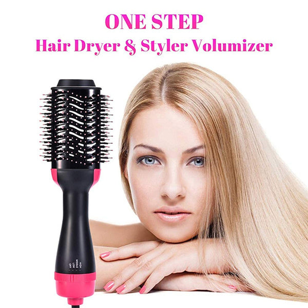 Hot Air Brush 3-in-1 – Professional One-Step Hair Dryer, Straightener, and Curler