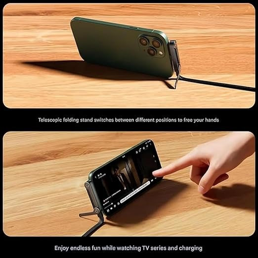 3.240W Type-C to Type-C Fast Charging Cable with Adjustable Stand – 1.5M PD 3.1 90° Elbow Gaming Cable
