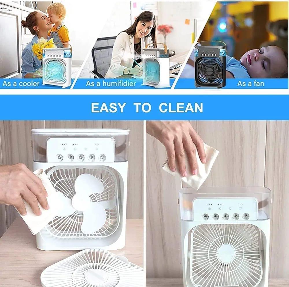 2.Mini Air Cooling Fan Portable Fan Copper Motor High Power Support Strong Airflow Large Size Cooling - Box Size 11 Inch