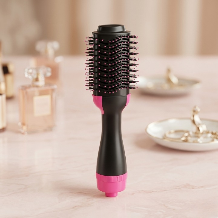 Hot Air Brush 3-in-1  – Professional One-Step Hair Dryer, Straightener, and Curler