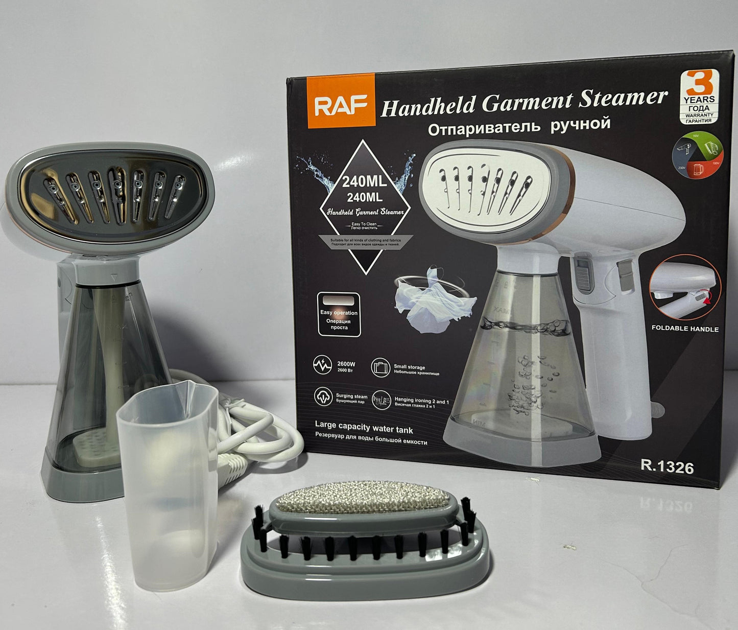 RAF Handheld Garment Steamer Iron 240ML Foldable Portable Steam Iron for Clothes