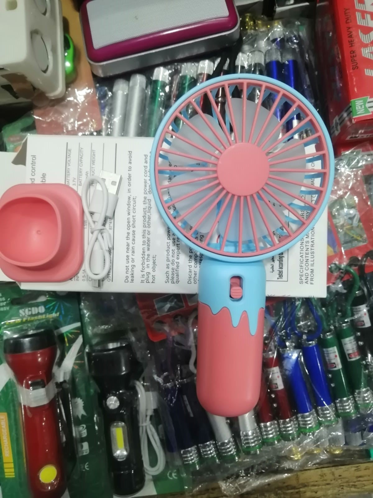 Rechargeable Mini  Mini Multifunctional Cooling Fan | Portable Desk & Handheld Fan