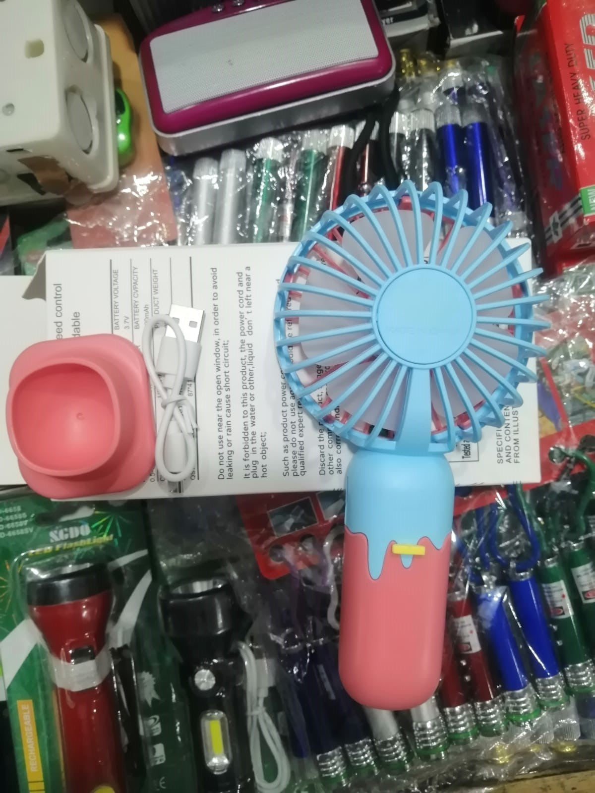 Rechargeable Mini  Mini Multifunctional Cooling Fan | Portable Desk & Handheld Fan