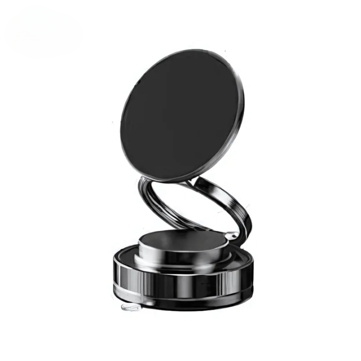 Folding Magnetic Phone  360° Holder with Vacuum Suction | Strong Dashboard & Windshield Car Mount | Adjustable Mobile & Desk Stand