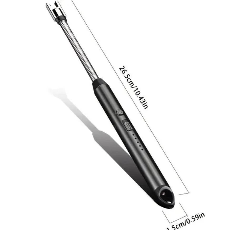 7.Rechargeable USB Electric Candle Lighter – Windproof Flameless Plasma Arc Lighter with 360° Flexible Long Neck
