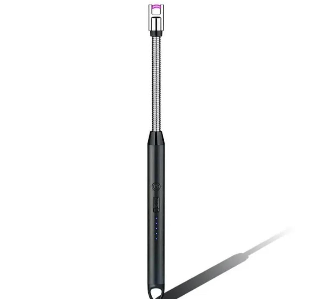 7.Rechargeable USB Electric Candle Lighter – Windproof Flameless Plasma Arc Lighter with 360° Flexible Long Neck