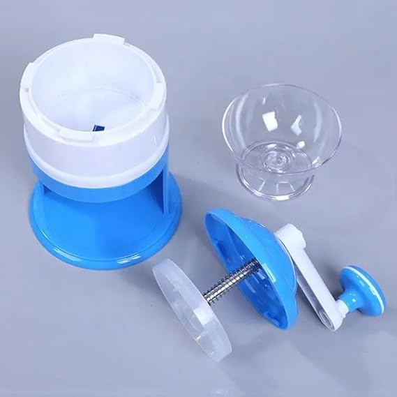6.Manual Portable Hand Ice Crusher Machine - Portable Shaved Ice Maker & Gola Maker with Stainless Steel Blades