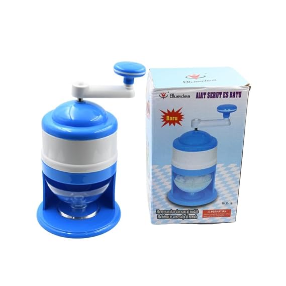 6.Manual Portable Hand Ice Crusher Machine - Portable Shaved Ice Maker & Gola Maker with Stainless Steel Blades