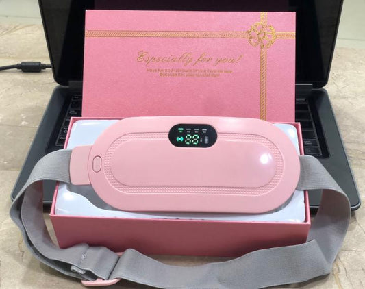 5.Portable Menstrual Heating Pad Smart Warm Palace Belt – Cordless Cramp Relief Massager Vibration Waist Trimmer