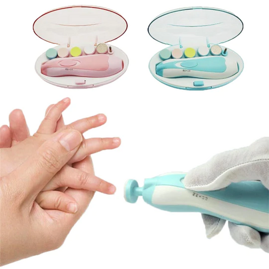 1.Premium 6-in-1 Electric Baby Nail Trimmer Set – Safe Infant Nail Filer, Clipper Alternative Kit with Storage Case