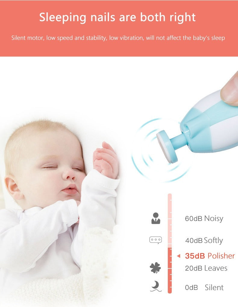 1.Premium 6-in-1 Electric Baby Nail Trimmer Set – Safe Infant Nail Filer, Clipper Alternative Kit with Storage Case
