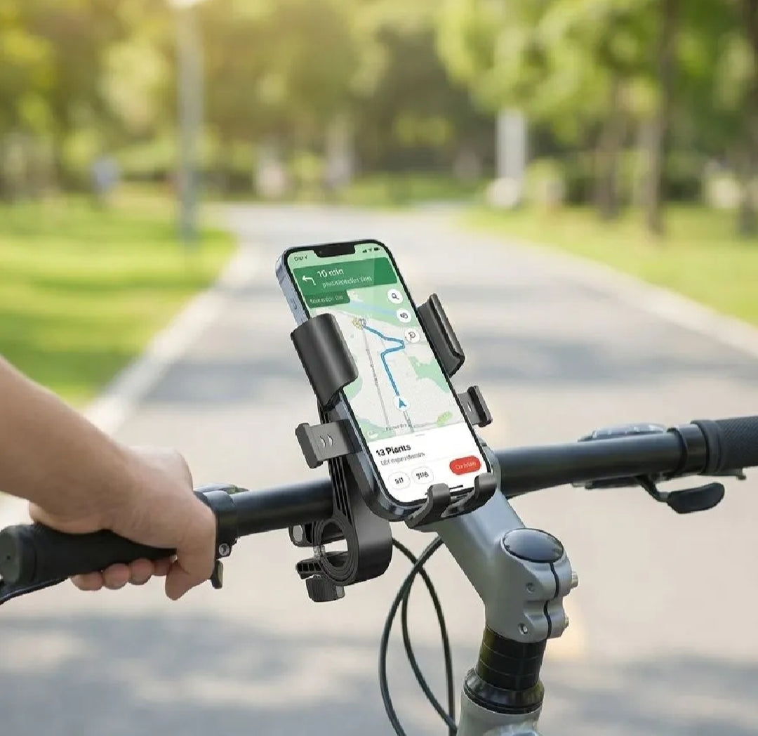 8.FLY Universal Mechanical Bike & Motorcycle Phone Mount – 360° Adjustable Handlebar Bracket for Bicycles, Scooters & E-Bikes