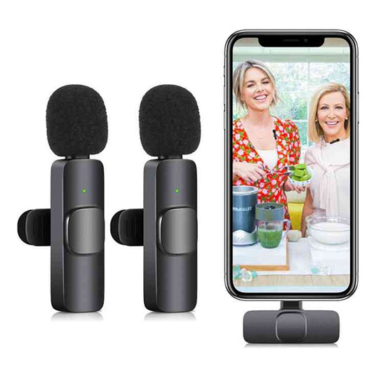 4. K9 Dual Wireless Microphone ORIGINAL Plug & Play FOR Type-C & IOS